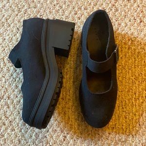 ASOS Wide Fit Chunky Mary Jane Shoes with Heel